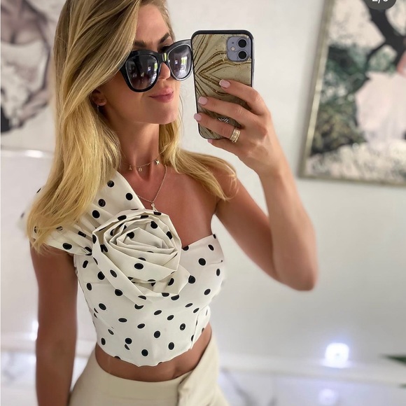 ZARA ROSE POLKA DOT TOP size S,M  1131/801 - Picture 3 of 4